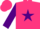 Silk - Hot pink, purple star on back, purple star & cuffs on sleeves