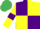 Silk - Purple and Yellow (quartered), Yellow sleeves, Purple armlets, Emerald Green cap