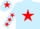 Silk - Light Blue, Red star, Light Blue sleeves, Red stars and star on cap