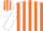 Silk - Orange, white stripes on sleeves