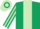 Silk - DARK GREEN, LIGHT GREEN stripe, striped sleeves, hooped cap