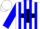 Silk - White, black cross, blue stripes on sleeves , white cap