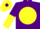 Silk - Purple, yellow disc, halved sleeves, yellow cap, purple diamond