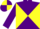 Silk - Purple and yellow diabolo, quartered cap