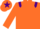 Silk - Orange body, purple epaulettes, orange arms, orange cap, purple star