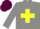 Silk - Grey body, yellow saint andre's cross, grey arms, garnet cap