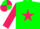 Silk - Green body, rose star, rose arms, rose cap, green quartered