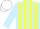 Silk - Light Blue and Yellow stripes, White cap