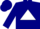 Silk - Navy blue, white triangle