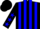 Silk - Black, blue striped, black, blue stars sleeves, blue, black checked cap