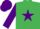 Silk - Emerald Green body, purple star, purple arms, purple cap