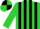 Silk - lime Green body, black striped, lime green arms, lime green cap, black quartered