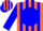Silk - Orange, orange 'sb' on blue ball, blue stripes on sleeves