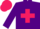 Silk - Purple body, rose saint andre's cross, purple arms, rose cap