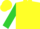 Silk - Yellow, lime green belt, lime green 'b', lime green sleeves