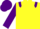 Silk - Yellow, purple epaulettes, sleeves and cap, yellow peak