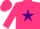 Silk - Hot pink, purple star on back