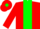 Silk - Red body, ligth green stripe, red arms, red cap, ligth green diamond