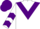 Silk - White body, purple chevron, white arms, purple chevrons, purple cap
