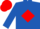 Silk - Royal blue, red diamond frame, red cap
