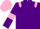 Silk - Purple body, pink epaulettes, purple arms, pink armlets, pink cap, purple hooped