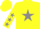 Silk - Yellow, grey star, grey stars on sleeves, yellow cap