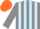 Silk - Grey and Light Blue stripes, Grey sleeves, Orange cap