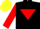 Silk - Black, Red inverted triangle, sleeves, Yellow cap