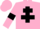 Silk - Pink, black cross of lorraine and armlets