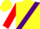 Silk - Yellow, red and purple sash, red sleeves, yellow cap