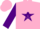 Silk - Pink, purple star, pink stars on purple sleeves, pink cap