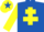 Silk - Royal blue, yellow cross of lorraine & sleeves, yellow cap, royal blue star