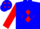 Silk - Blue,red diamond, blue diamonds on red sleeves