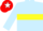 Silk - Light blue, yellow hoop, red cap, white star