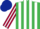 Silk - Emerald Green and White stripes, Claret and White striped sleeves, Dark Blue cap