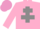 Silk - Pink, Grey Cross of Lorraine, Mauve cap
