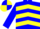 Silk - Blue, yellow chevrons, blue sleeves, quartered cap