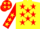 Silk - Yellow body, red stars, red arms, yellow stars, red cap, yellow stars