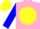 Silk - Pink body, yellow disc, soft blue arms, yellow cap