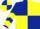 Silk - Dark blue and yellow (quartered), chevrons on sleeves