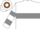 Silk - White, brown eye emblem on gray panel on back, white 'kif' on gray hoop on front