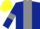Silk - Dark blue, grey stripe and armlets, yellow cap