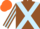 Silk - Brown, Light Blue cross belts, striped sleeves, Orange cap