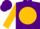 Silk - Purple, black kangaroo on gold ball, gold ball on sleeves, purple cap