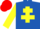 Silk - Royal blue, yellow cross of lorraine & sleeves, red cap