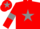 Silk - Red, grey star, armlets and star on cap