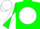 Silk - Green, white blocks, green 'hh' on white ball, green and white diagonal quartered slvs, white cap