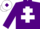 Silk - Purple, white cross of lorraine, white cap, purple diamond