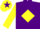 Silk - purple, yellow diamond, yellow sleeves, yellow cap, purple star