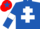 Silk - Royal blue, white cross of lorraine and armlets, red cap, royal blue star